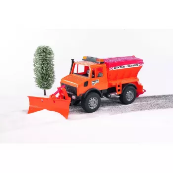 Camion BRUDER MB Unimog, costruzione in ABS, età consigliata 4+