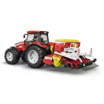 Accessorio giocattolo BRUDER Pöttinger Vitasem 302ADD componente modellino, plastica, rosso/bianco/giallo