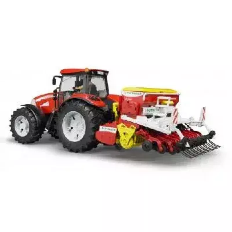 Accessorio giocattolo BRUDER Pöttinger Vitasem 302ADD componente modellino, plastica, rosso/bianco/giallo