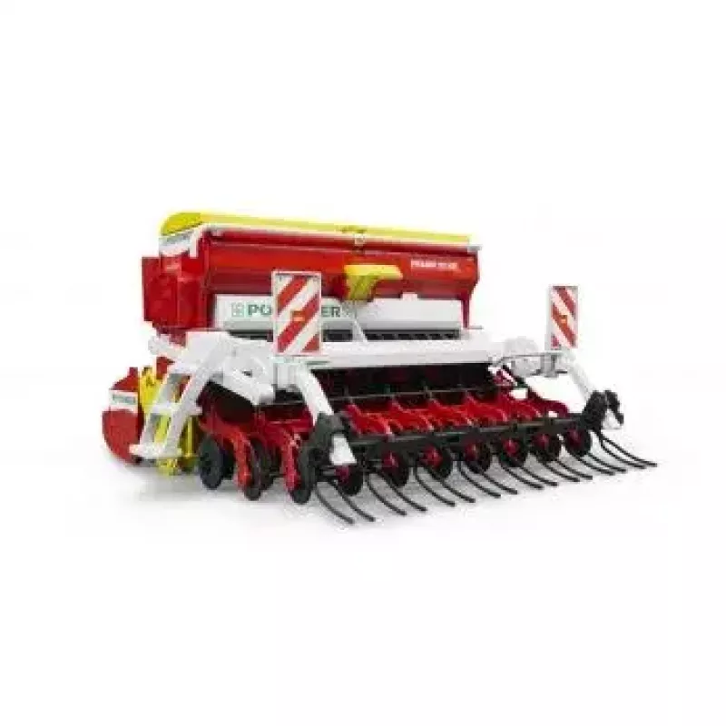 Accessorio giocattolo BRUDER Pöttinger Vitasem 302ADD componente modellino, plastica, rosso/bianco/giallo