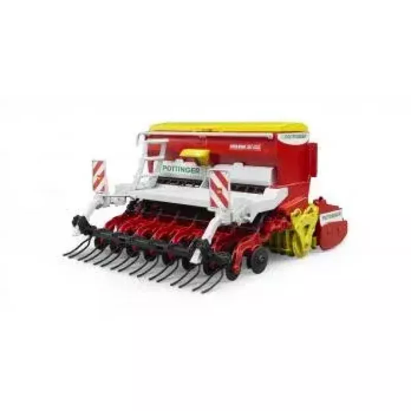 Accessorio giocattolo BRUDER Pöttinger Vitasem 302ADD componente modellino, plastica, rosso/bianco/giallo