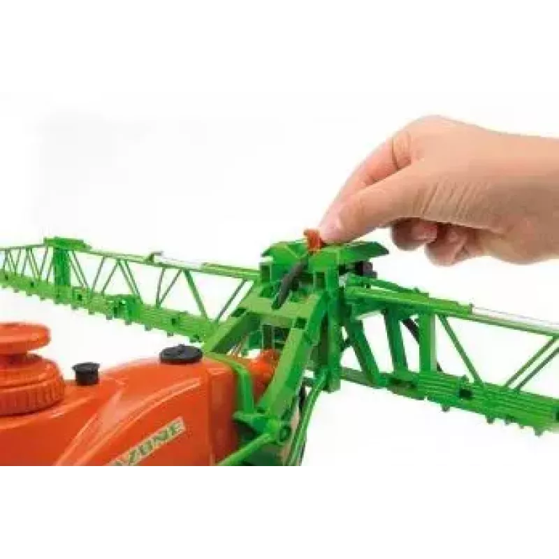 Accessorio per modellino BRUDER Amazone UX 5200 in scala — componente in plastica verde e arancione