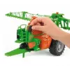 Accessorio per modellino BRUDER Amazone UX 5200 in scala — componente in plastica verde e arancione