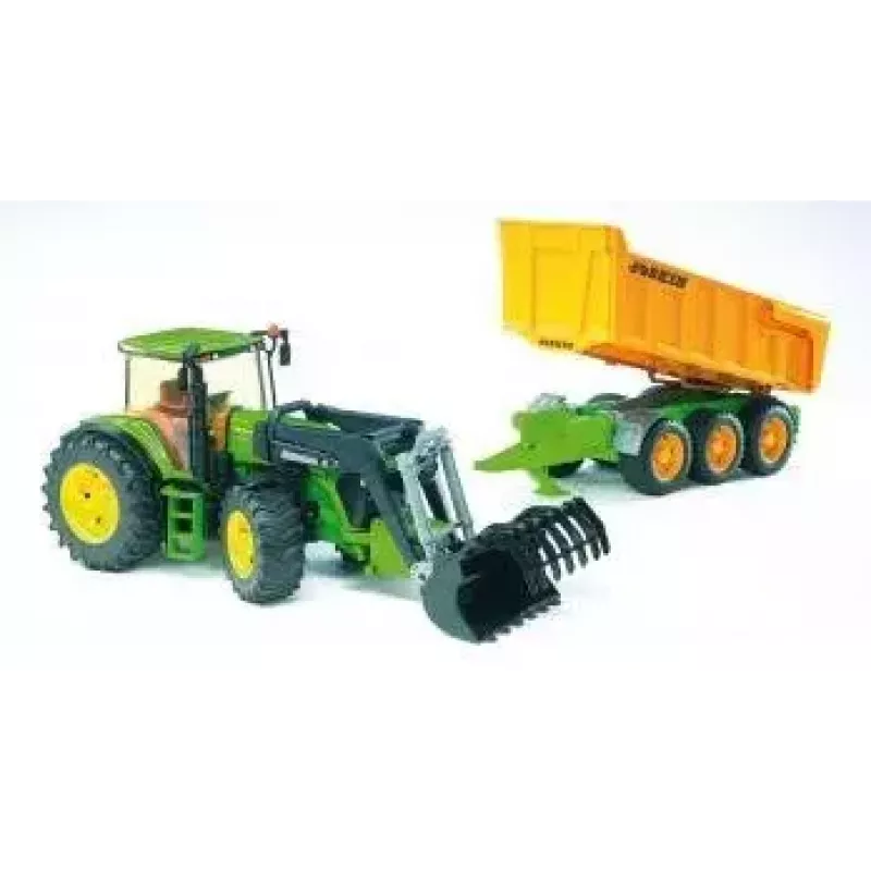 Bruder Joskin rimorchio ribaltabile, 1:16, verde/giallo