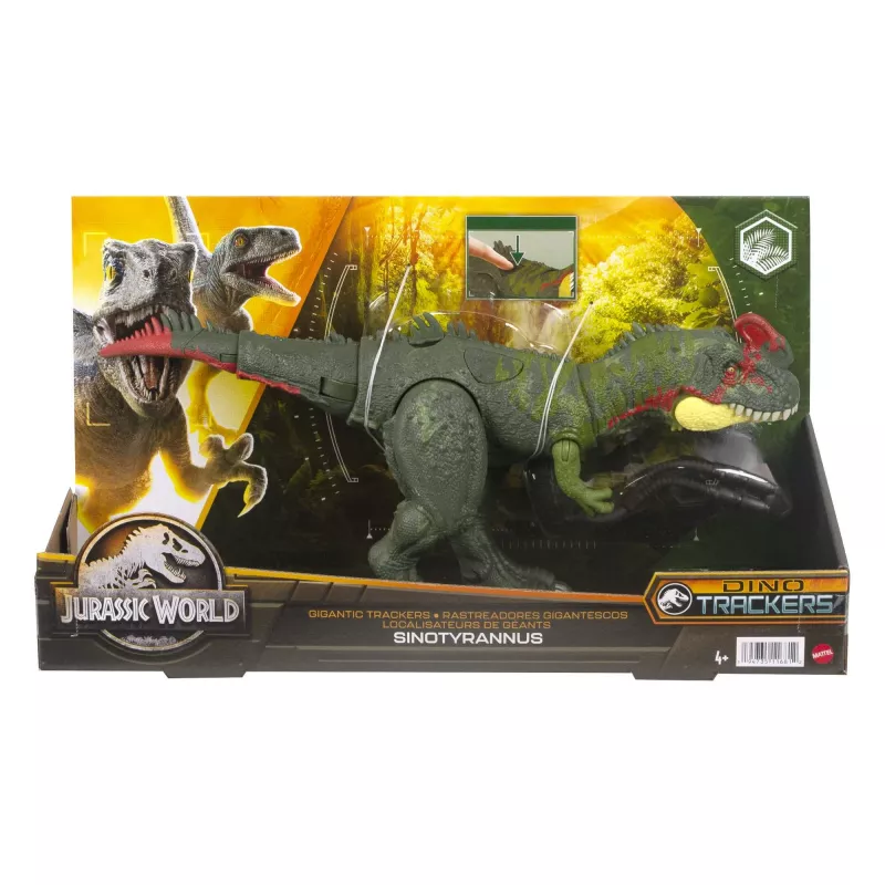 Jurassic World GIGANTIC TRACKERS Sinotyrannus Verde Rosso Plastica 4+