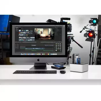 Drive Dock USB-C, docking station argento/nero
