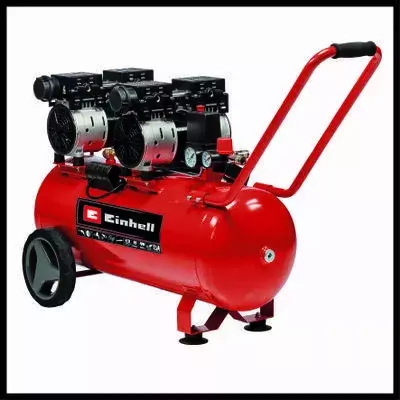 Einhell TE-AC 50 Silent 4020620 compressore d'aria, 1500 W, 50 l, 8 bar, rosso/nero