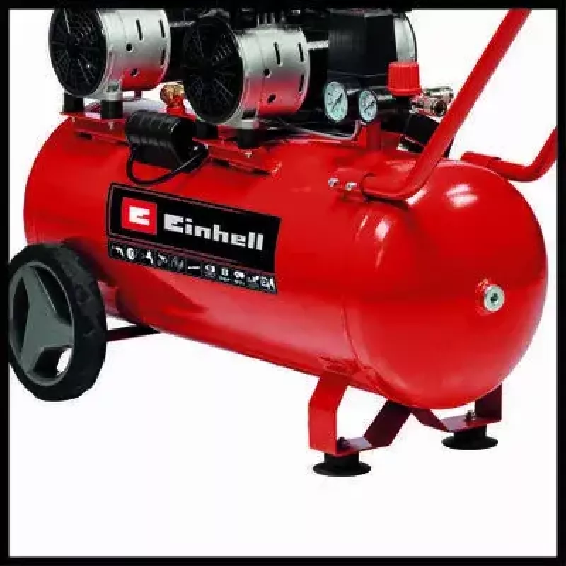Einhell TE-AC 50 Silent 4020620 compressore d'aria, 1500 W, 50 l, 8 bar, rosso/nero