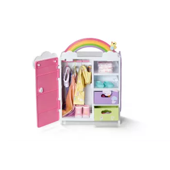 Armadio per bambole zapf creation BABY born armadio arcobaleno — per bambole, effetti luminosi, richiede 3×AAA batterie, età consigliata 3+