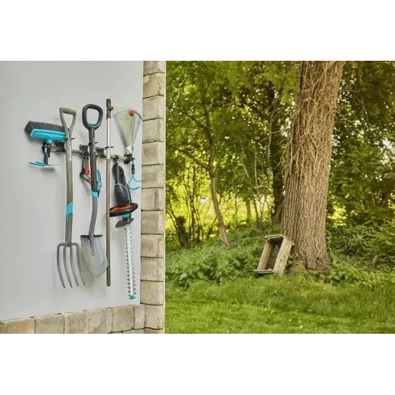 Gardena 3509-20 scaffale portautensili da giardino a parete plastica gomma acciaio