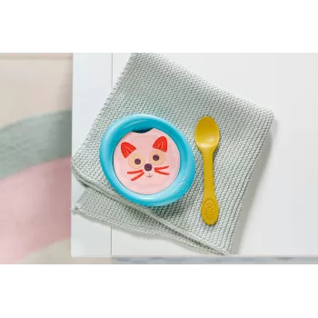 BABY born set per l'alimentazione – accessorio per alimentare la bambola con immagini dei pasti ad attivazione acquosa