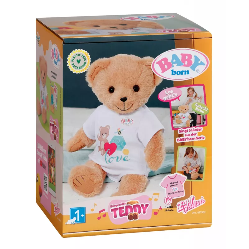 Peluche zapf creation BABY born Singing Teddy 837962 — orsetto peluche cantante per bambole