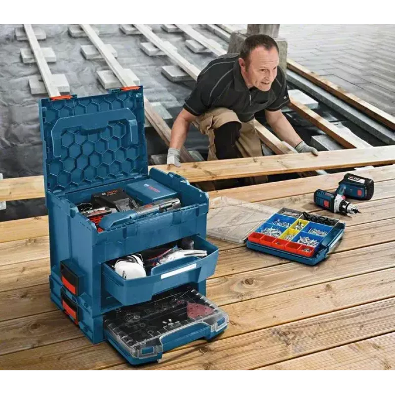 Bosch 1600A002UW inserto L-BOXX per GDR 18 V-LI MF / GDS 18 V-LI HT, per L-BOXX 136, nero
