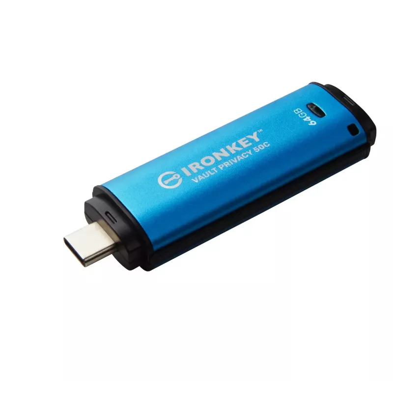 Kingston Technology IronKey 64GB USB-C Vault Privacy 50C AES-256 crittografata, FIPS 197
