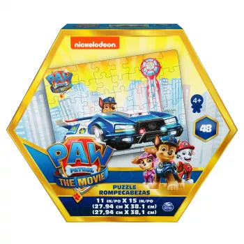 Giochi PAW Patrol Il Film, puzzle da 48 pezzi per bambini dai 4 anni, Chase