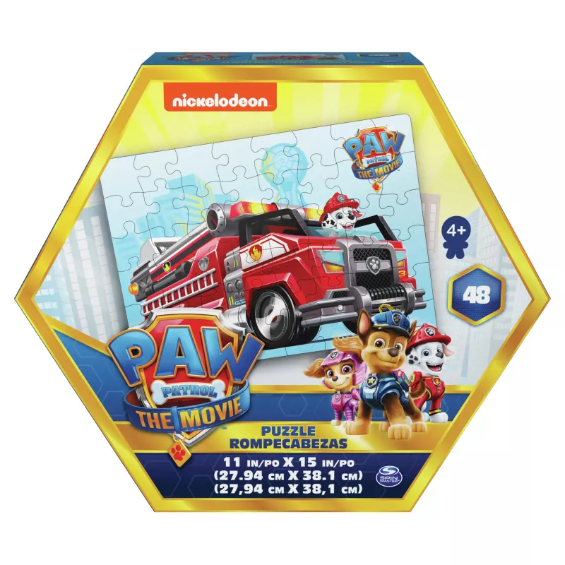 Giochi PAW Patrol Il Film, puzzle da 48 pezzi per bambini dai 4 anni, Chase