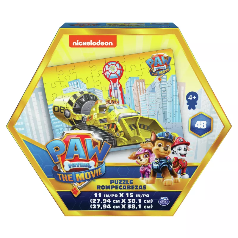 Giochi PAW Patrol Il Film, puzzle da 48 pezzi per bambini dai 4 anni, Chase