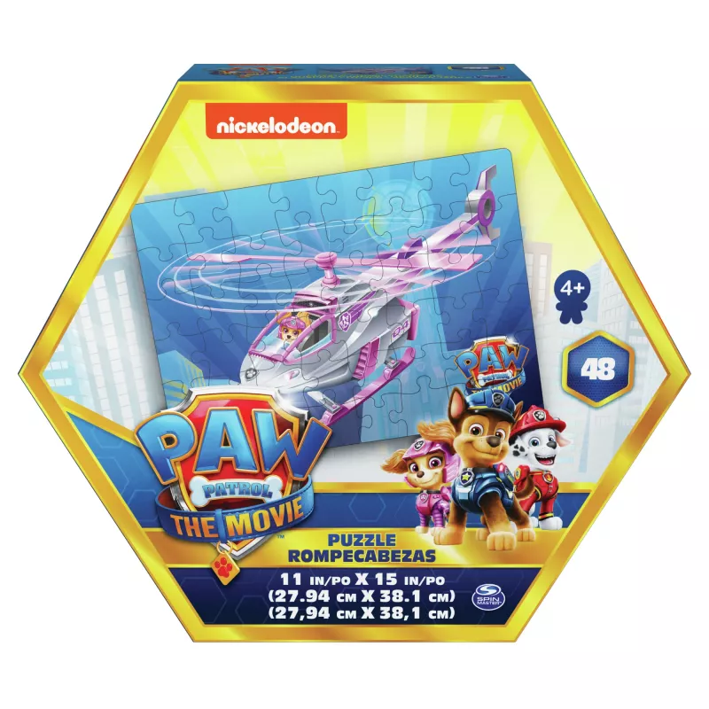 Giochi PAW Patrol Il Film, puzzle da 48 pezzi per bambini dai 4 anni, Chase