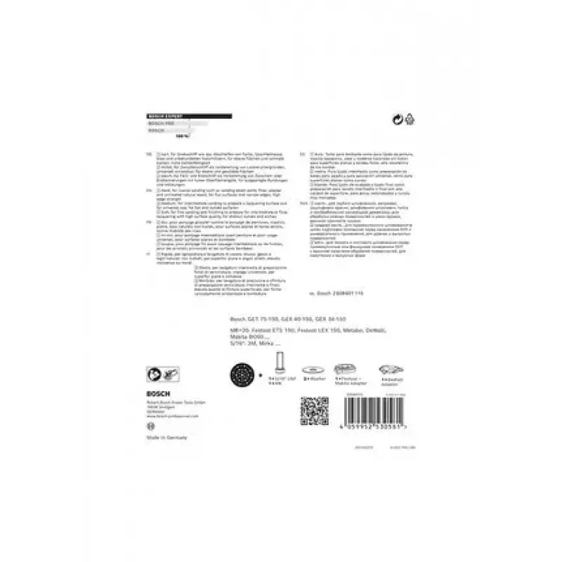 Bosch 2 608 900 007 accessorio per utensile rotante levigatura/abrasivo platorello