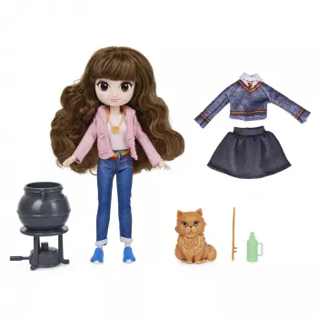 Wizarding World Harry Potter, set regalo bambola Brilliant Hermione Granger 8 pollici con 5 accessori e 2 outfit, giocattolo per bambini da 6 anni
