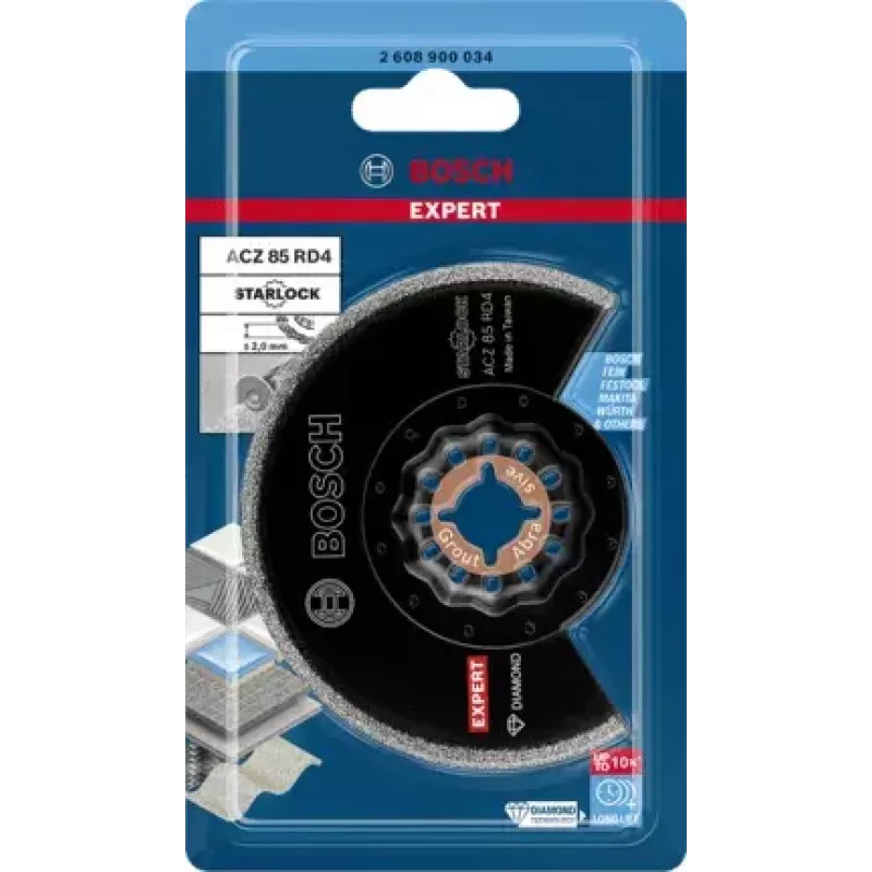 Bosch Expert ACZ 85 RD4 2 608 900 034 lama a segmenti diamantata, Grout + Abrasive, Ø 85 mm, larghezza di taglio 2 mm