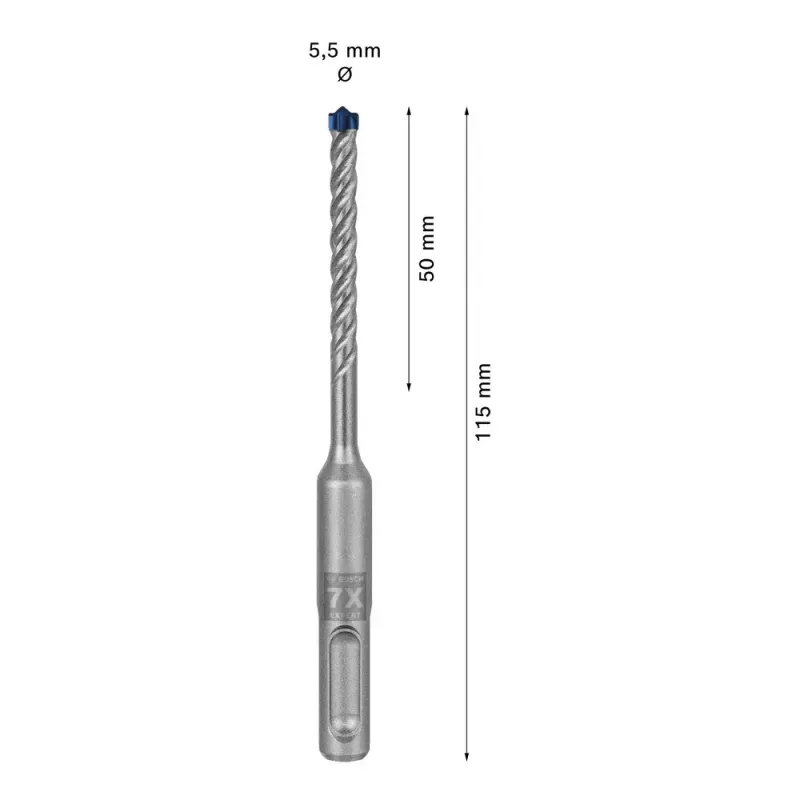 Punta Bosch SDS plus-7X 5,5 mm 115 mm