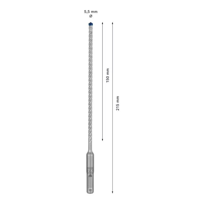 Punta Bosch SDS plus-7X 5,5 mm 215 mm