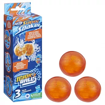 Nerf Super Soaker Hydro Balls confezione da 3, palline riutilizzabili riempite d'acqua