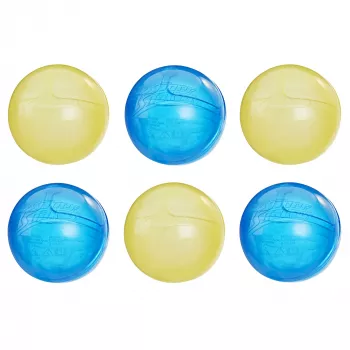 Palloncini d'acqua HASBRO Nerf Super Soaker Hydro Balls — serbatoio integrato, 6 pezzi, plastica, blu/giallo, età 6+
