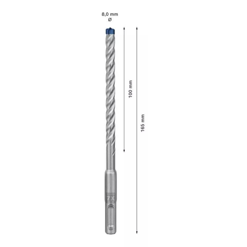 Punta Bosch SDS plus-7X 8mm 165mm