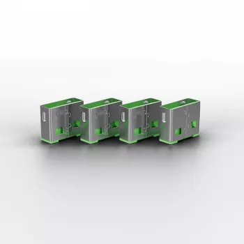Lindy blocco porte USB (senza chiave) – confezione da 10, codice colore: verde
