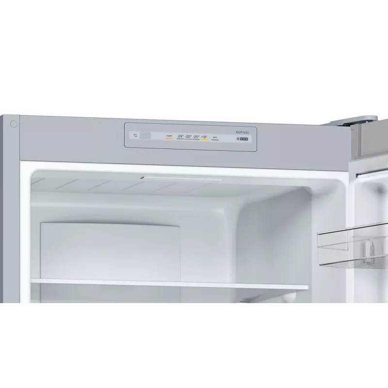 Bosch Serie 2 KGN33NLEB frigorifero combinato, libera installazione, 279 l, No Frost, E, acciaio inox