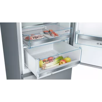 Frigorifero combinato Bosch Serie 6 KGE39ALCA a libera installazione 343 l acciaio inox