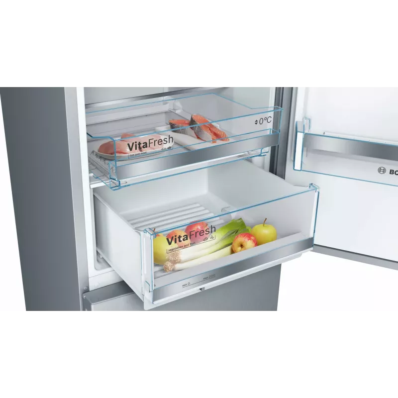 Bosch Serie 6 KGE39ALCA frigorifero combinato, libera installazione, 201 cm, congelatore 94 l, C, acciaio inox