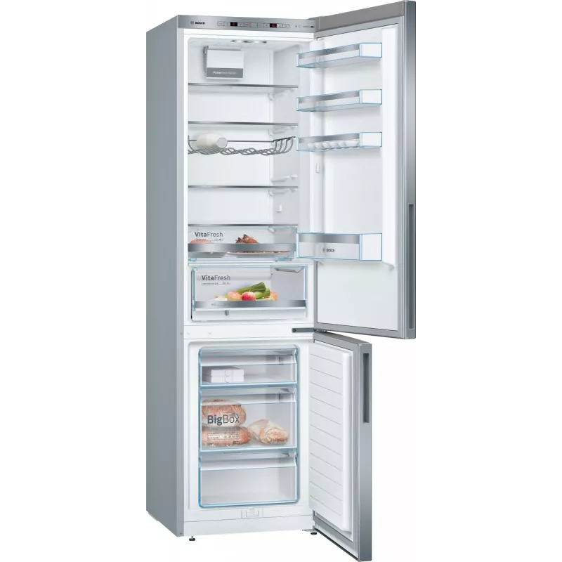 Bosch Serie 6 KGE39ALCA frigorifero combinato, libera installazione, 201 cm, congelatore 94 l, C, acciaio inox