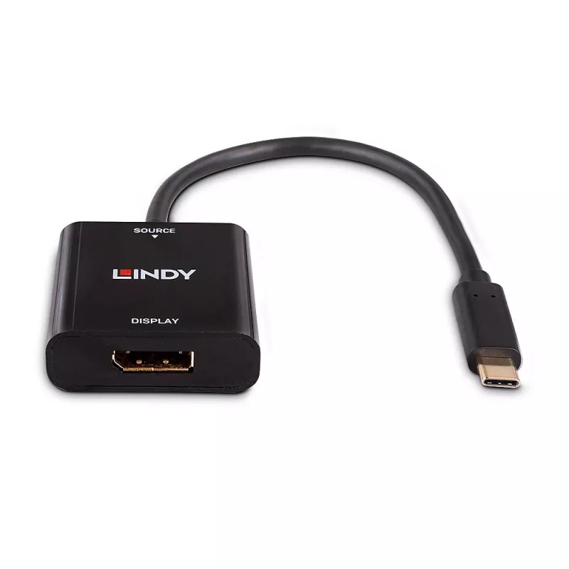 Convertitore Lindy USB Type-C a DisplayPort 4K144, USB Type-C, uscita DisplayPort, 3840 x 2160 pixel