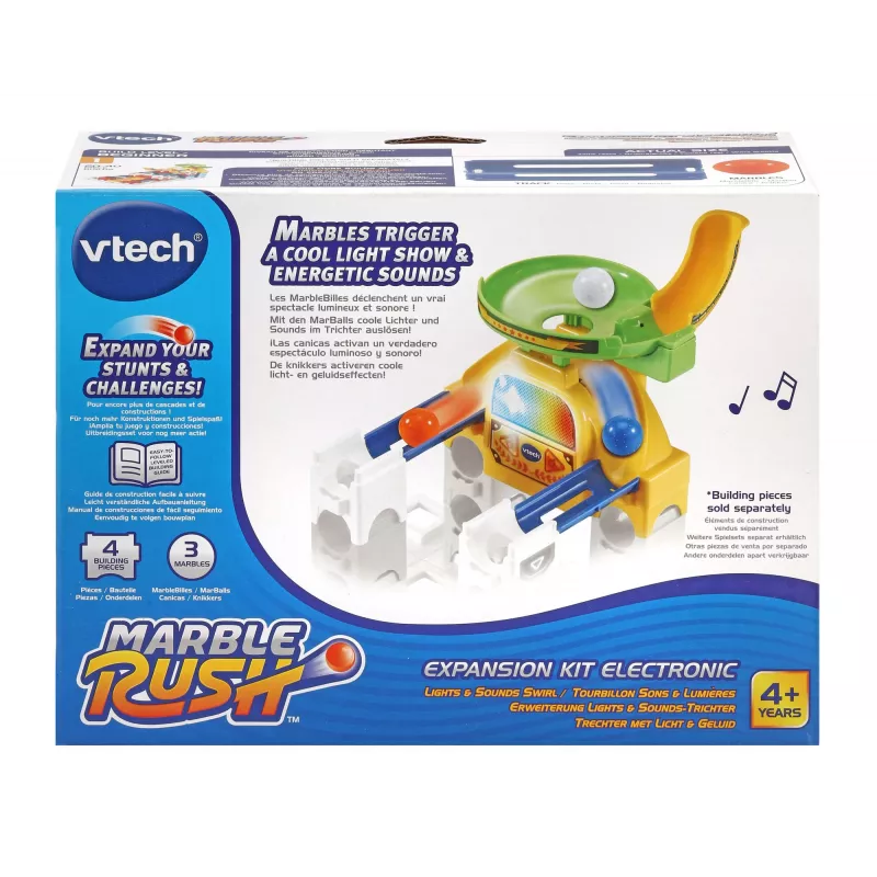 VTech Marble Rush - set di espansione elettronico - imbuto, 4 anni, suono, AA, plastica, multicolore