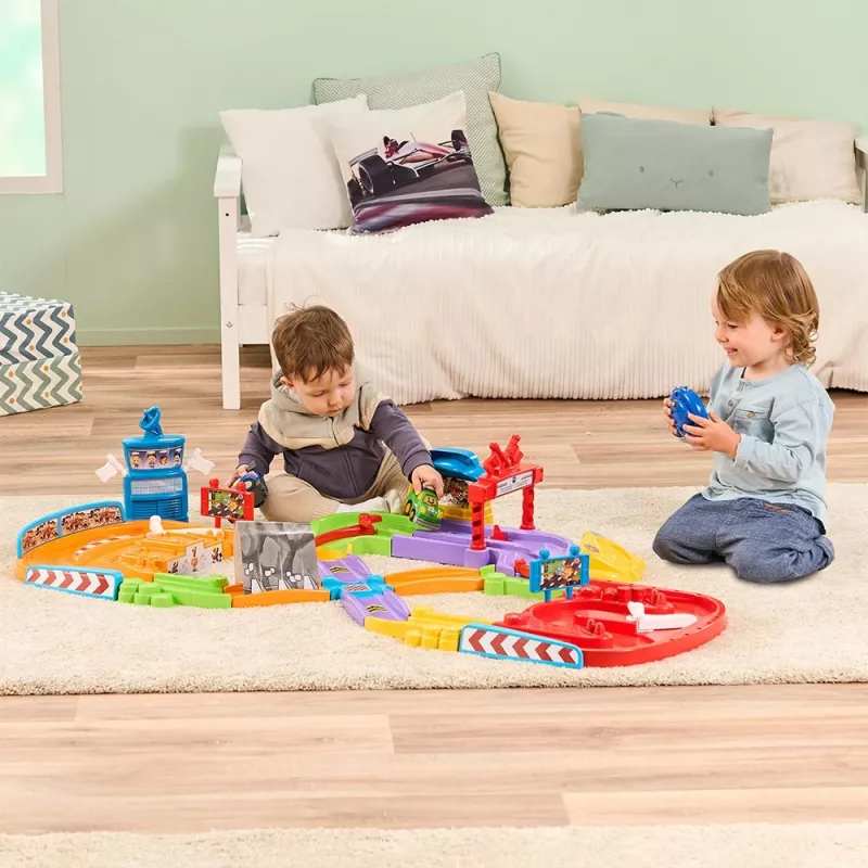 Tut Tut Baby Flitzer pista da corsa – set interattivo con veicolo da spingere