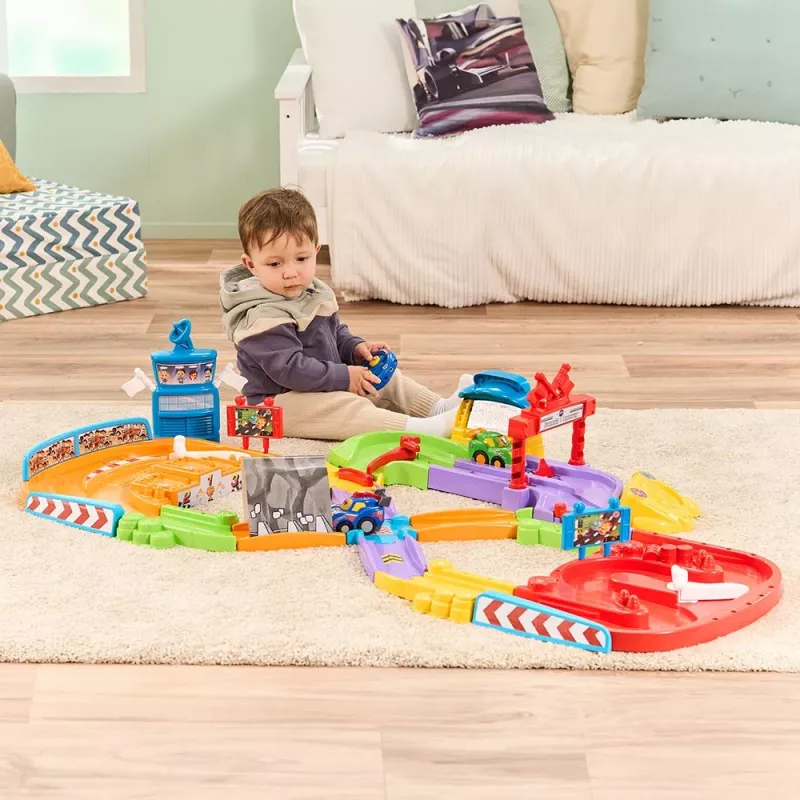 Tut Tut Baby Flitzer pista da corsa – set interattivo con veicolo da spingere