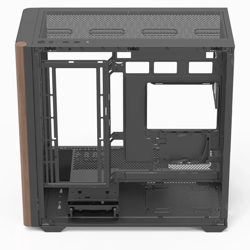 Mini Tower PC Aerocool D301A nero legno alimentatore ATX