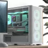 Mini Tower PC Aerocool D301A nero legno alimentatore ATX