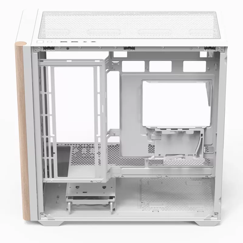 Aerocool D301A Mini Tower bianco, legno
