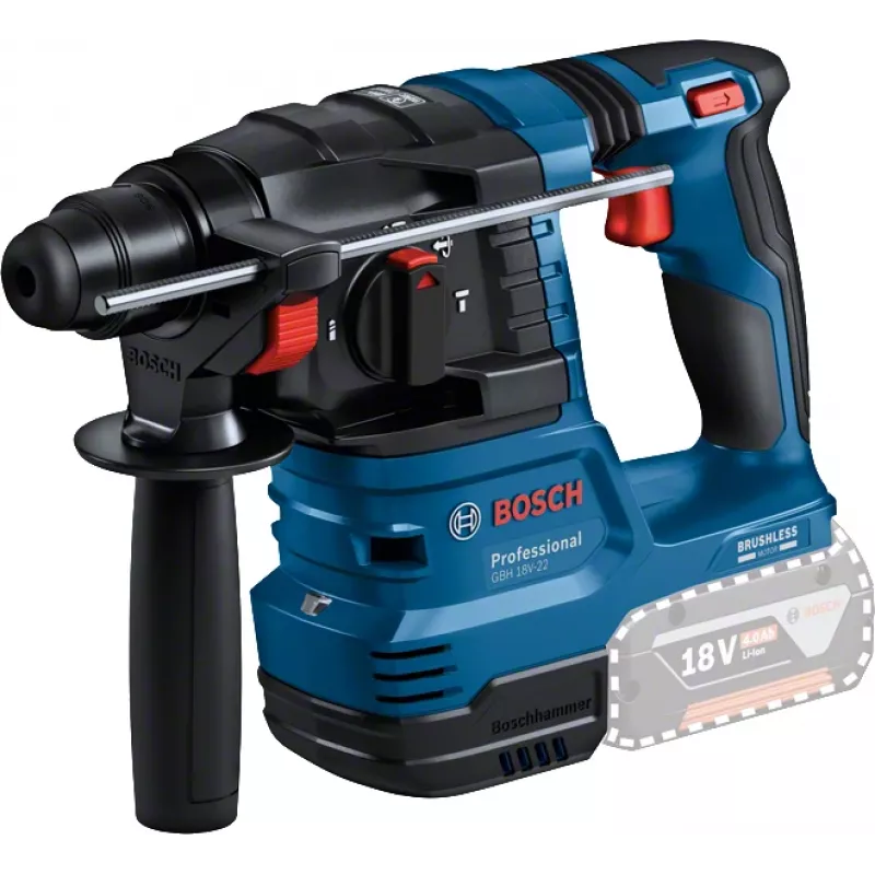 Kit combinato a batteria GSB 18V-45 + GWS 18V-10 + GBH 18V-22, martello perforatore