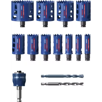 Bosch 2 608 900 447 Expert Tough Material set di seghe a tazza, 14 pz., 20–76 mm
