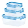 EMSA 508566 Contenitore per alimenti Rettangolare Set Trasparente 3 pz.