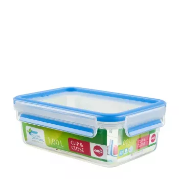 EMSA 508540 Contenitore per alimenti Scatola rettangolare 1 L Trasparente 6 pezzi