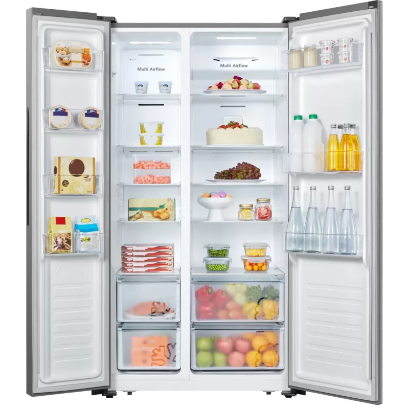 Hisense RS677N4ACC Frigorifero Side-by-Side freestanding 519 L acciaio inox