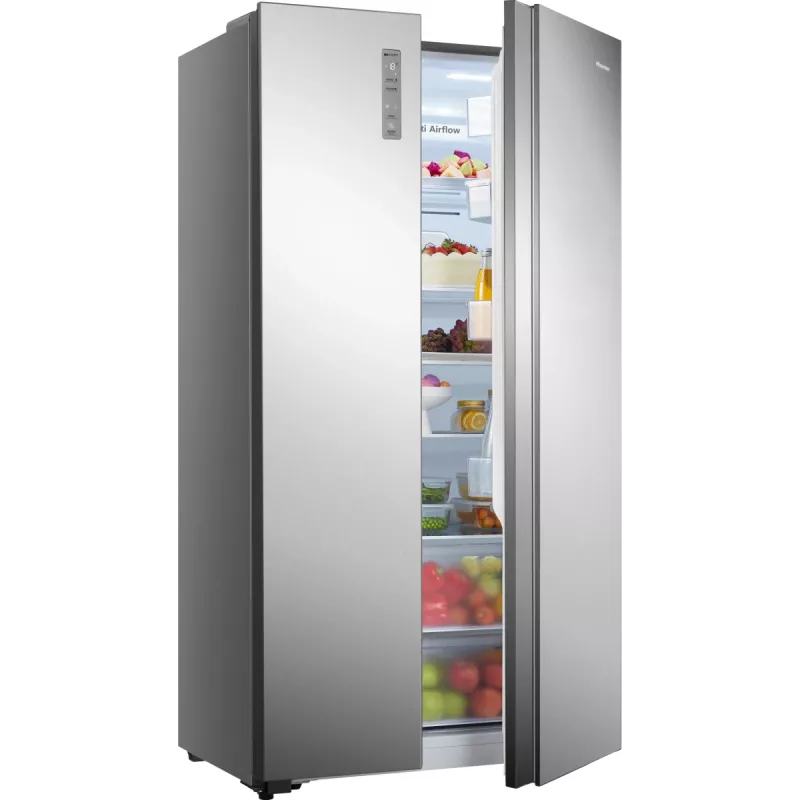 Hisense RS677N4ACC Frigorifero Side-by-Side freestanding 519 L acciaio inox