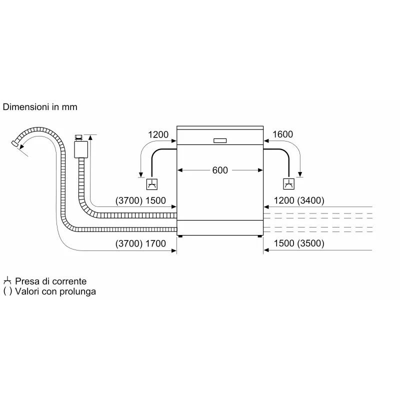 Bosch Serie 4 SMP4ECS71S Lavastoviglie da incasso 14 coperti