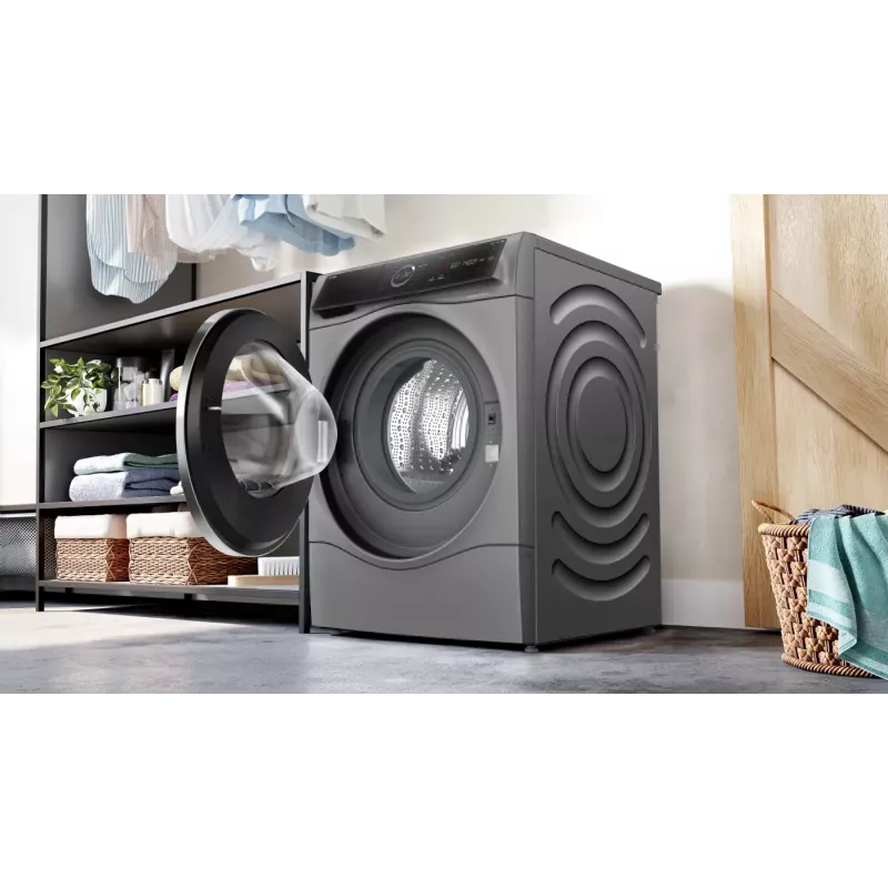 Bosch Serie 8 WNC254AS0 lavasciuga a libera installazione carica frontale acciaio inox